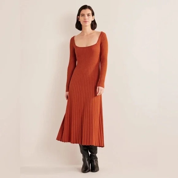 Boden Dresses & Skirts - NWT Boden Scoop Neck Knitted Midi Dress